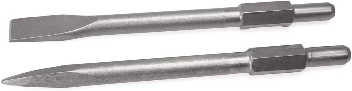 XtremepowerUS Hex Shank Asphalt Cutter Bit for Electric Demolition Jack Hammer 1-1/8" Chisel Shovel Scoop Breaker Pack of 2