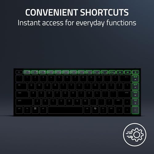 Razer Joro Portable Wireless Gaming Keyboard: Thin, Light, Compact - Chroma RGB - Low Profile Switches - Bluetooth - Long Battery Life - Snap Tap