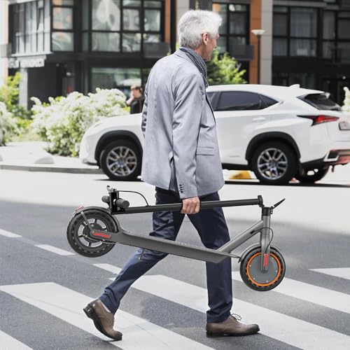 Electric Scooter, Folding E Scooter for Adults with Seat, 350W Motor, 8.5" Tire, 19MPH