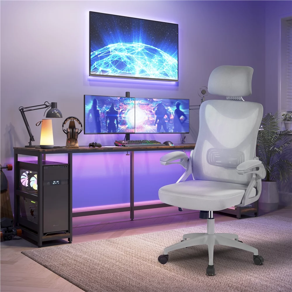 Alden Design Ergonomic Mesh Office Chair with High Back, Black