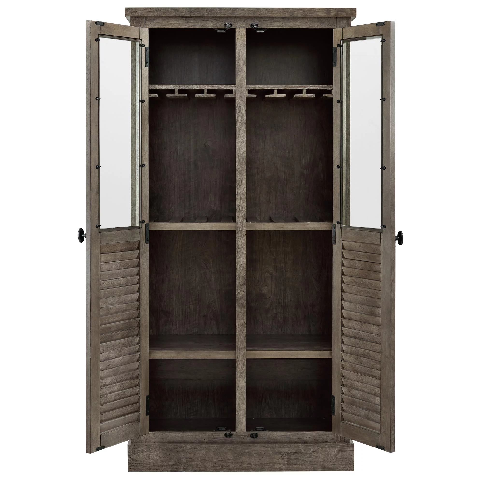Ameriwood Home Sienna Park Beverage Cabinet, Weathered Oak