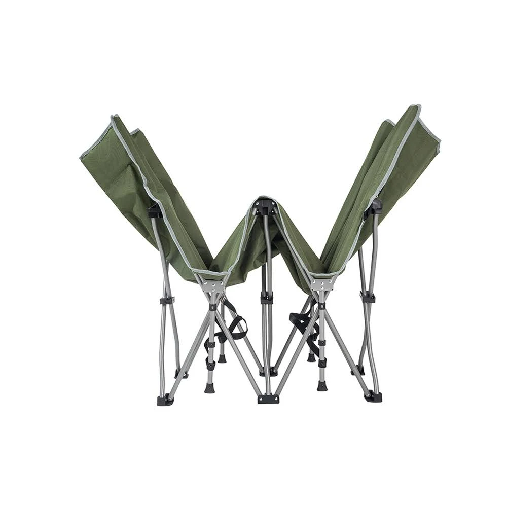 KingCamp Strong Stable Folding Camping Bed Cot with Carry Bag (Green)
