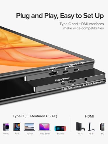 Portable Monitor 18.5 inch 120hz for Laptop