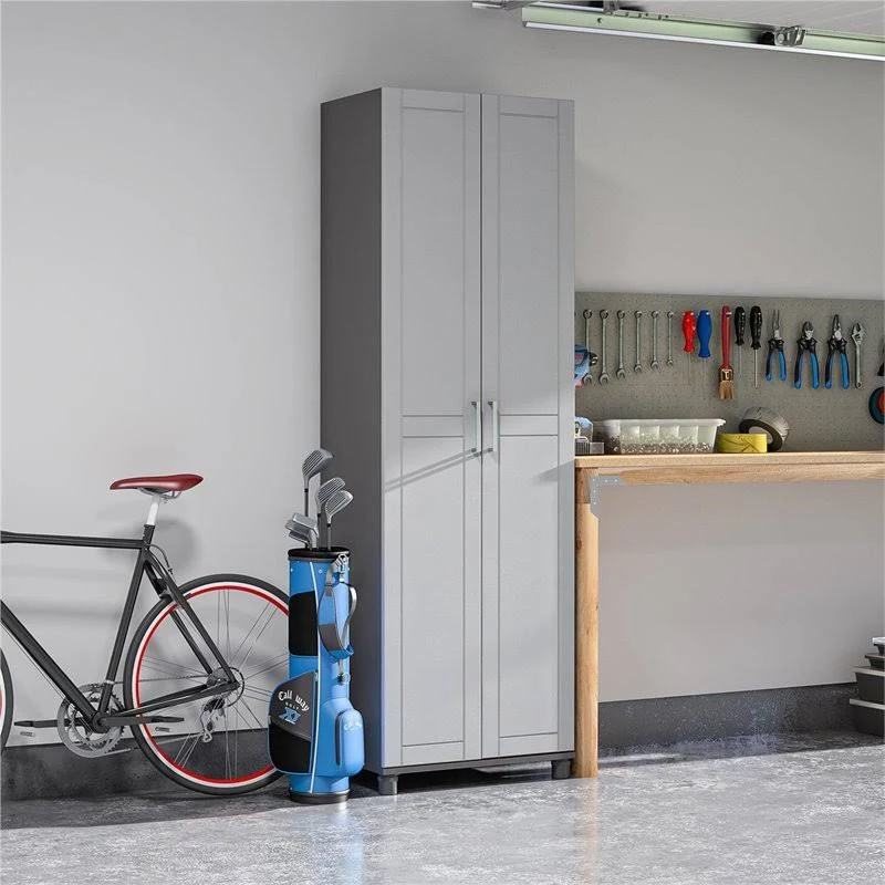 SystemBuild Callahan 24x22 Utility Storage Cabinet, Gray