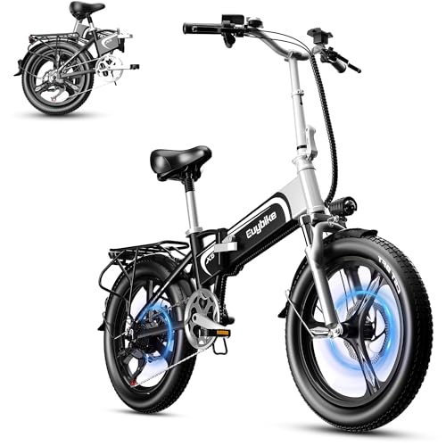 Folding Electric Bike for Adults, 750W Motor(1000W Peak),30MPH, 60Mile,48V 12.8AH/15AH/20AH Battery,20" Fat Tire Foldable Electric Bicycle