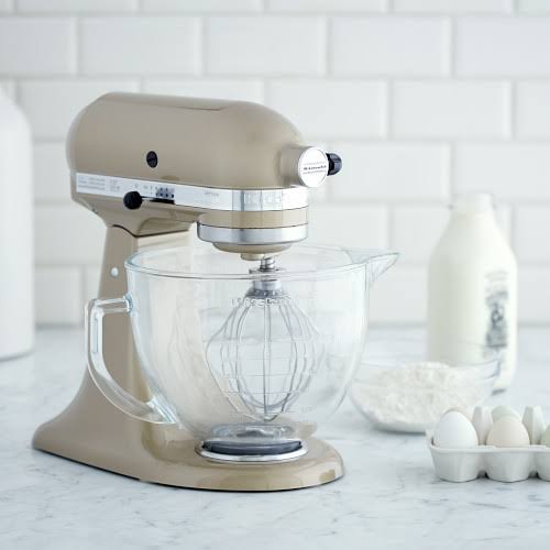 KitchenAid KSM155GBEB Artisan Design Series Electric Blue 5 Quart Stand Mixer with Glass Bowl
