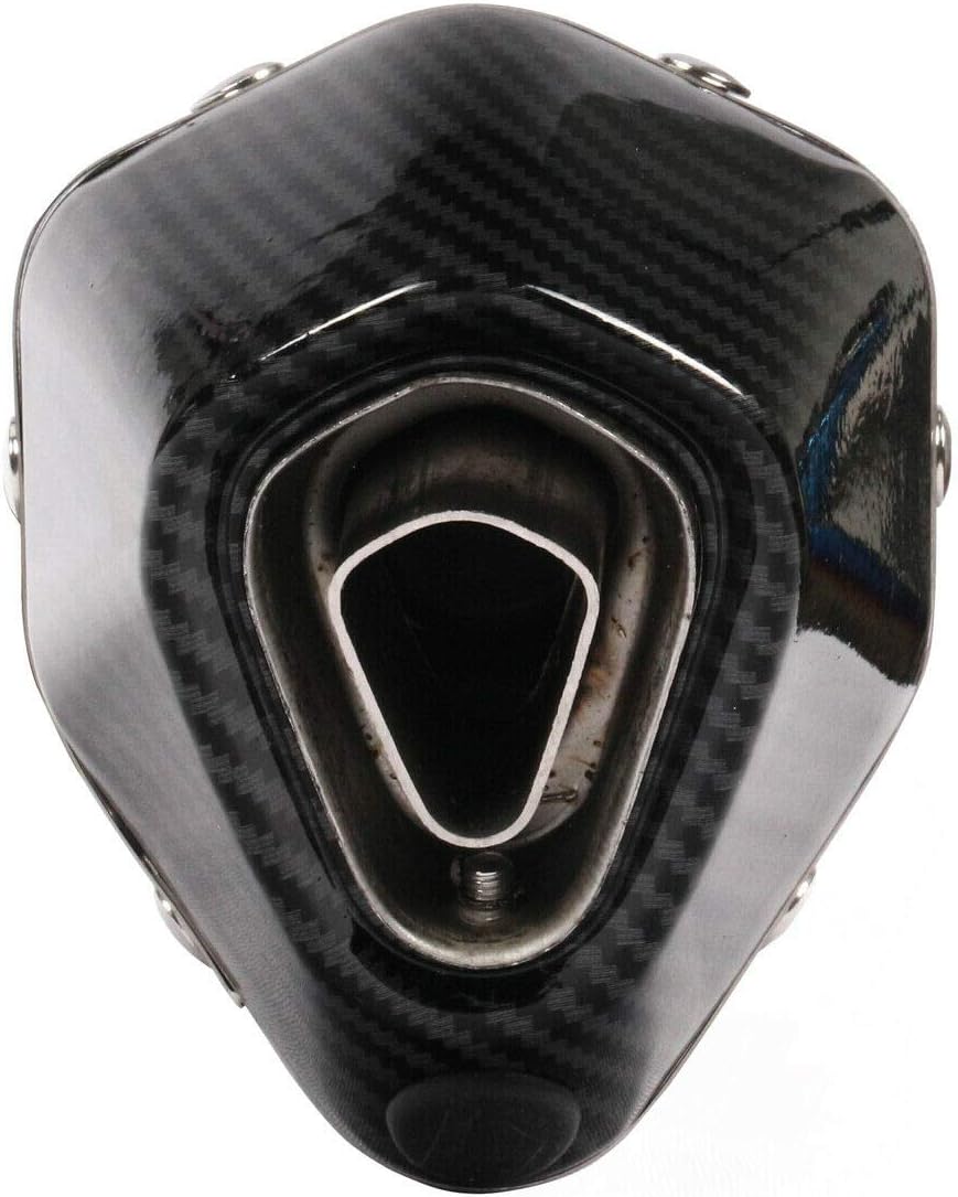 KAJIMOTOR Universal Motorcycle Short Exhaust Muffler Carbon Gobo Slip On w/DB Killer 51mm