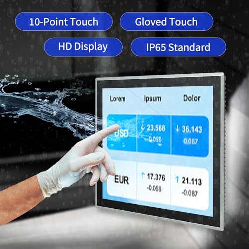 17 inch Android 11 Industrial Embedded Interactive Touchscreen Monitor, Capacitive Multi-Touch Tablet with Front IP65 Monitor, RAM 4G & ROM 32G