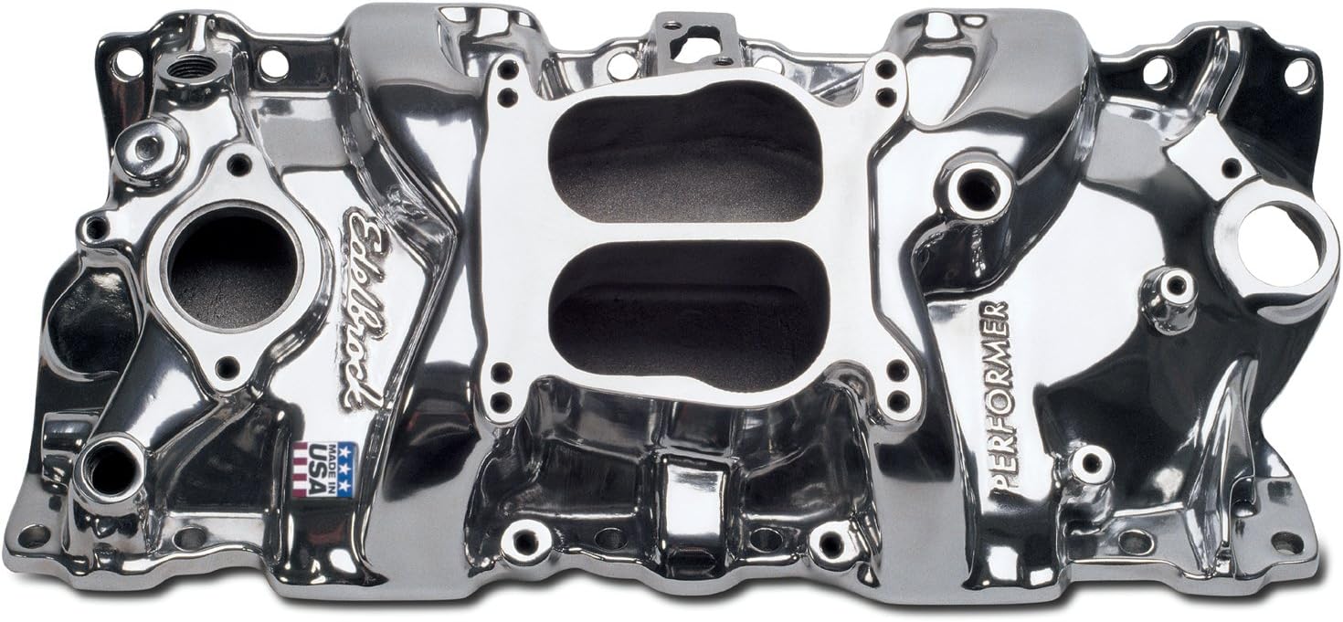 Edelbrock 21011 Performer Polished Aluminum Intake Manifold