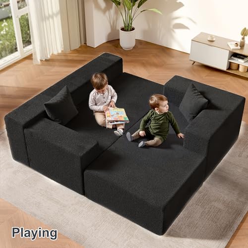 104" Sectional Couches for Living Room, Modular Sectional Sofa with Deep Seat, L-Shape Couch with Chaise, Cloud Couch for Living Room Bedroom