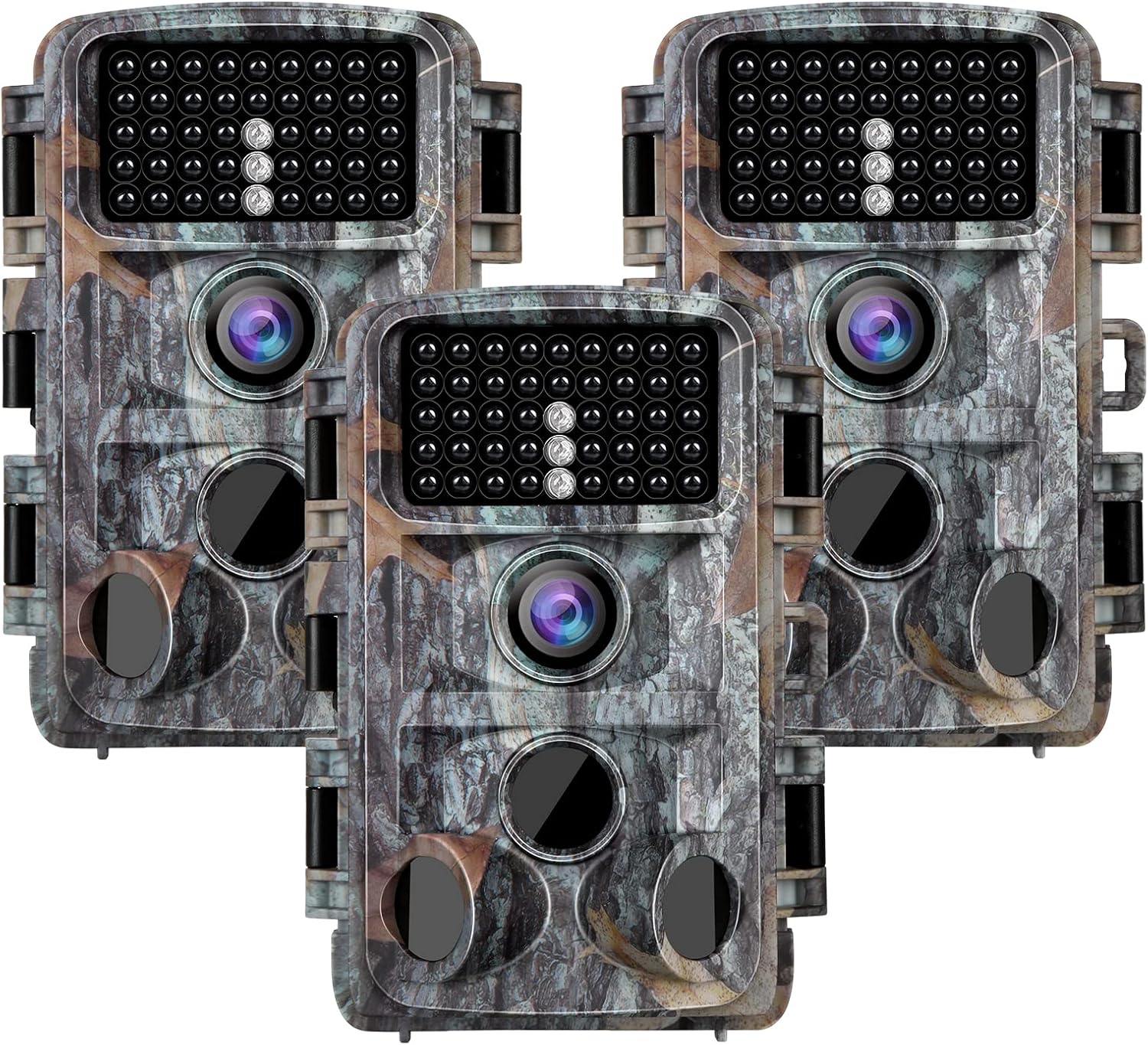 Folgtek 2pcs Trail Hunting Cameras 20MP 1080P with Night Vision Motion Activated IP66 Waterproof 2.4 LED & Short Trigger Time for Outdoor Wildlife &