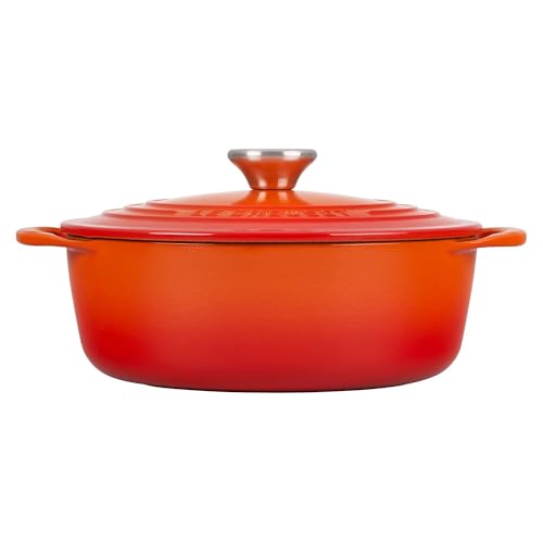Le Creuset Enameled Cast Iron Shallow Round Oven, 2.75 Qt., Cerise