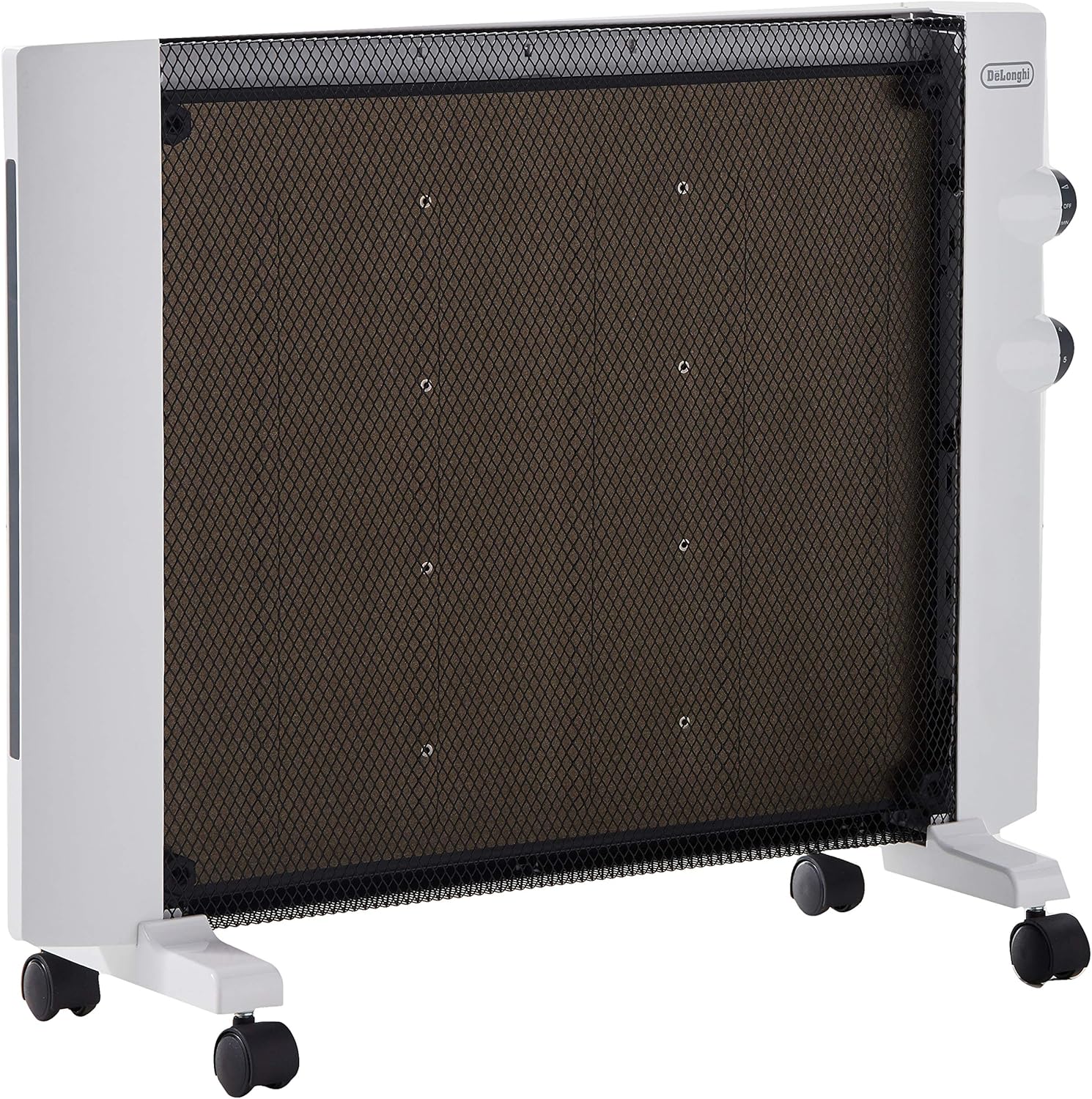 De'Longhi Mica Thermic Panel Heater, Full Room Quiet 1500W, Freestanding/Easy Install Wall Mount, Adjustable Thermostat, 2 Heat Settings, Black