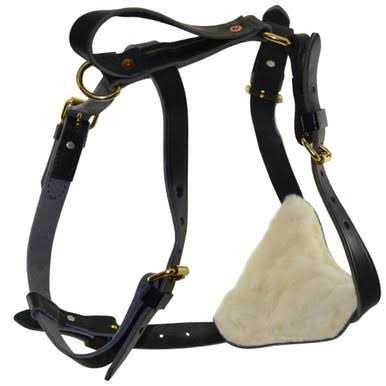 Signature k-9 Leather Tracking Harness - Pet Supplies online store