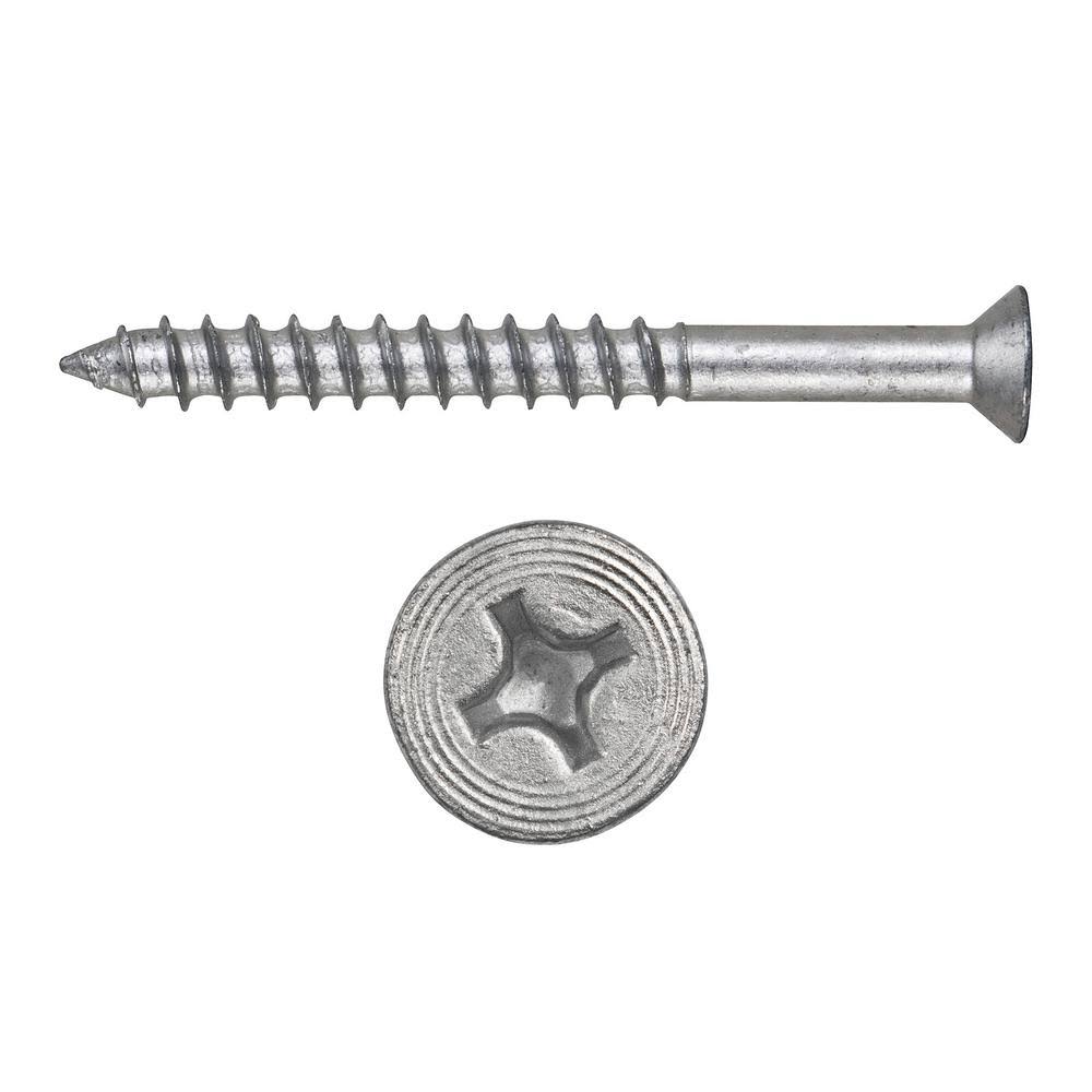 Hilti Kwik-Con II 3/16 in. x 4 in. Zinc Plated Carbon Steel Phillips Flat Head Concrete Screw Anchor (100-Pack)