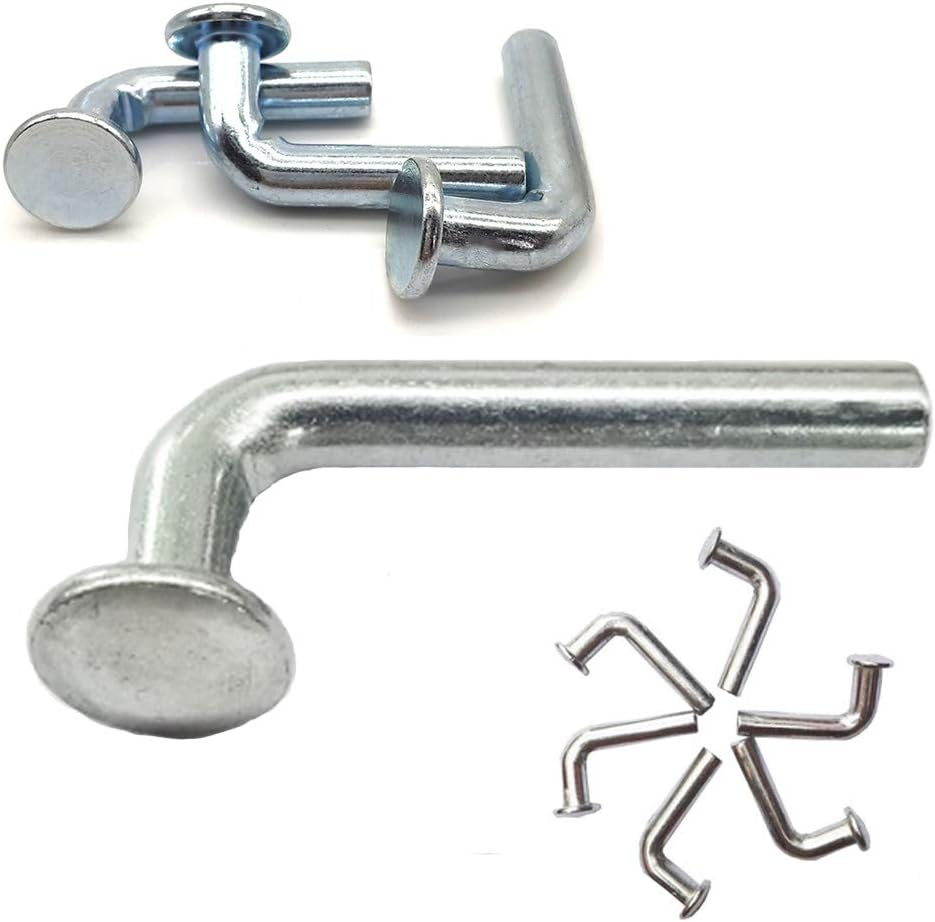 Universal Pallet Rack Drop Pin，J Bolt Safety Clip - Beam Locker for Disengagement Safety of Warehouse, Home or DIY Shelving Unit 13mm Round Head
