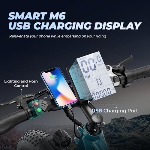 Aipas M2 Electric Bike,1500W Peak Motor Electric Bike for Adults, 26'' x 4.0'' Fat Tire Electric Mountain Bike with 480Wh Samsung Battery