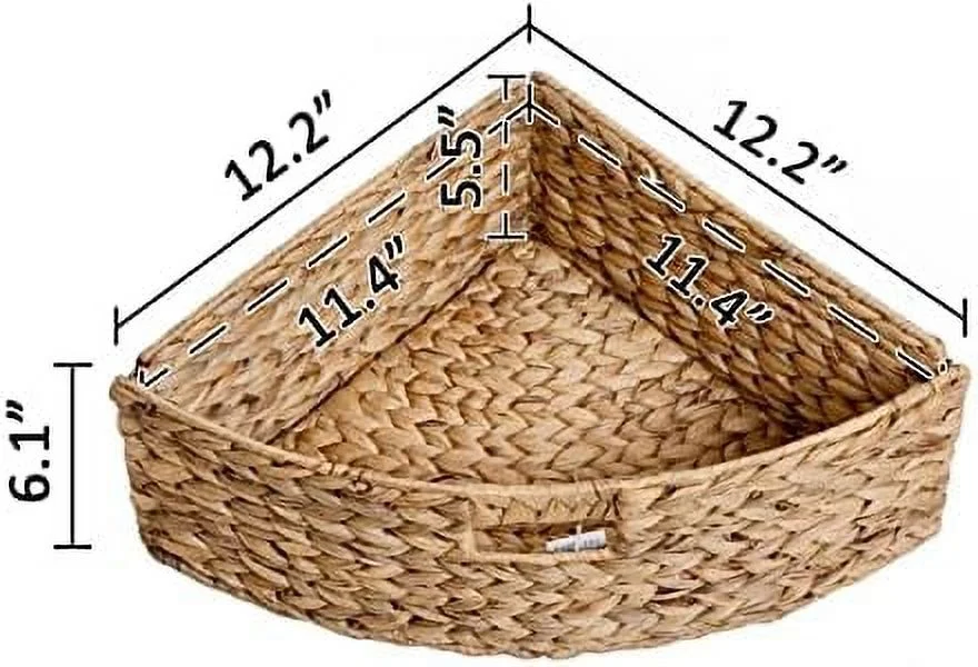 FDXCKJP Hampton Meadows 3 Tier X-Side End  Cabinet with 3 Wicker Baskets  Teal - Curated Treasures Market