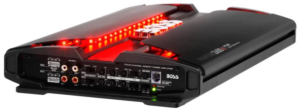Boss Audio 2600W 4 Channel Car Audio Amplifier Power LED Amp+Remote (2 Pack)