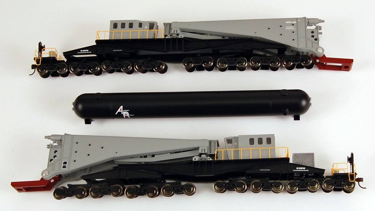 Bachmann 80512 HO Schnabel Car with Load Grey & Black