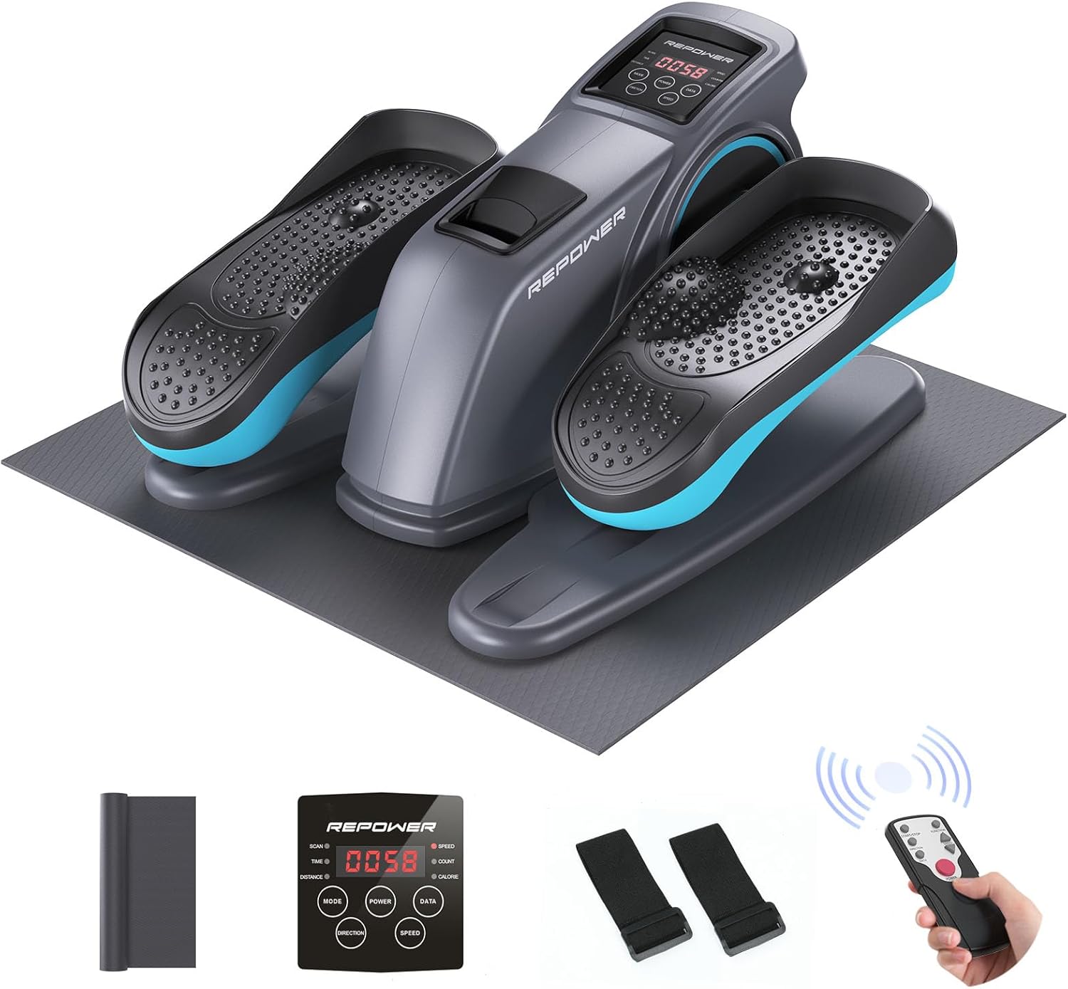REPOWER Electric Under Desk Elliptical Machine,Seated Pedal Exerciser for Seniors