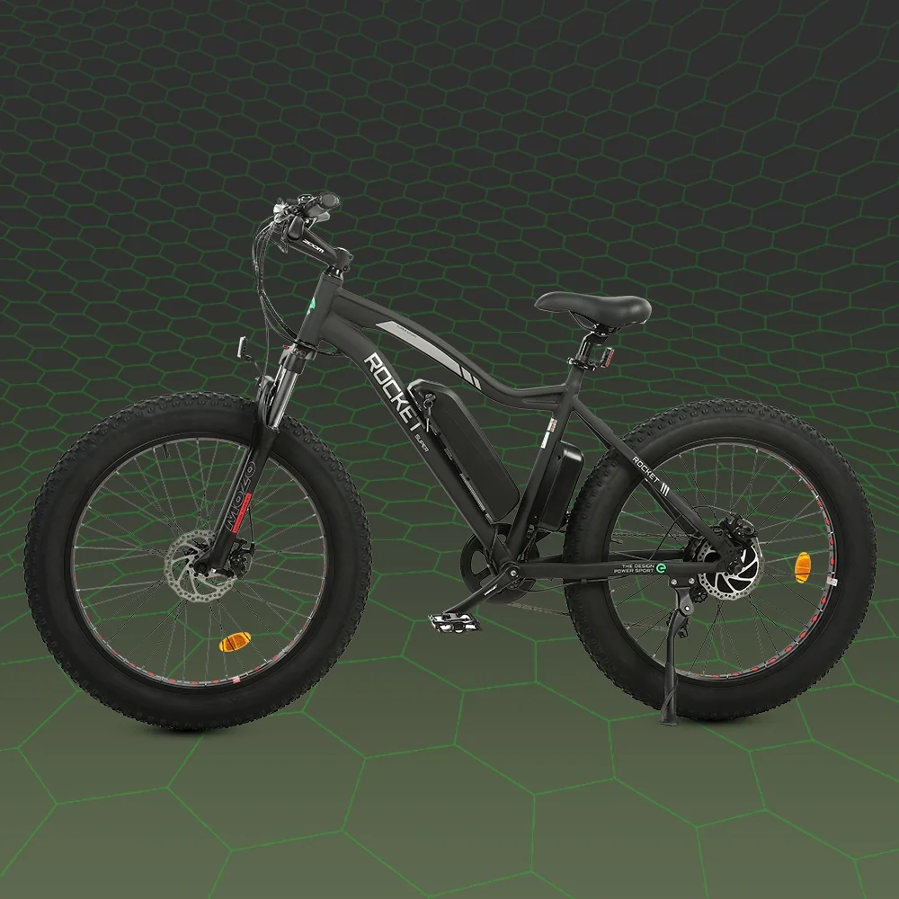 Ecotric 26 Inch Fat Tire Electric Bicycle Powerful 500 W Motor 36 V/12.5 Ah Removable Lithium Battery Beach Snow Shock Absorption Mountain for Adults