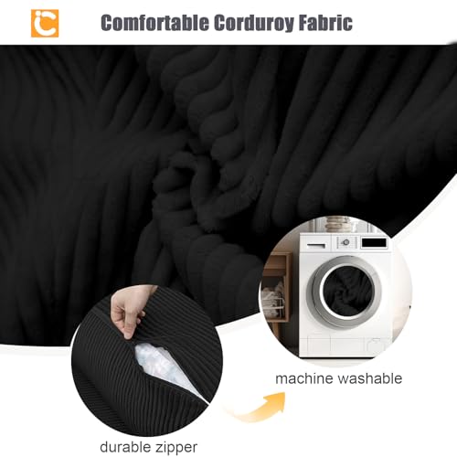 COMAX Folding Sofa Bed, Convertible Chair Bed Corduroy 3-in-1 Foldable Floor Couch with High-Density Foam, Futon Sofa Sleeper Mattress