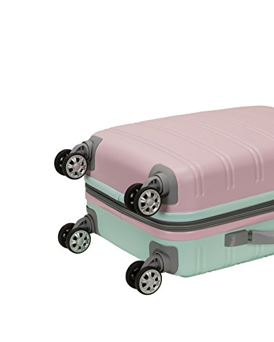 Rockland Melbourne Hardside Expandable Luggage with Spinner Wheels, 2TONEBLUE, 2 Piece (20/28)
