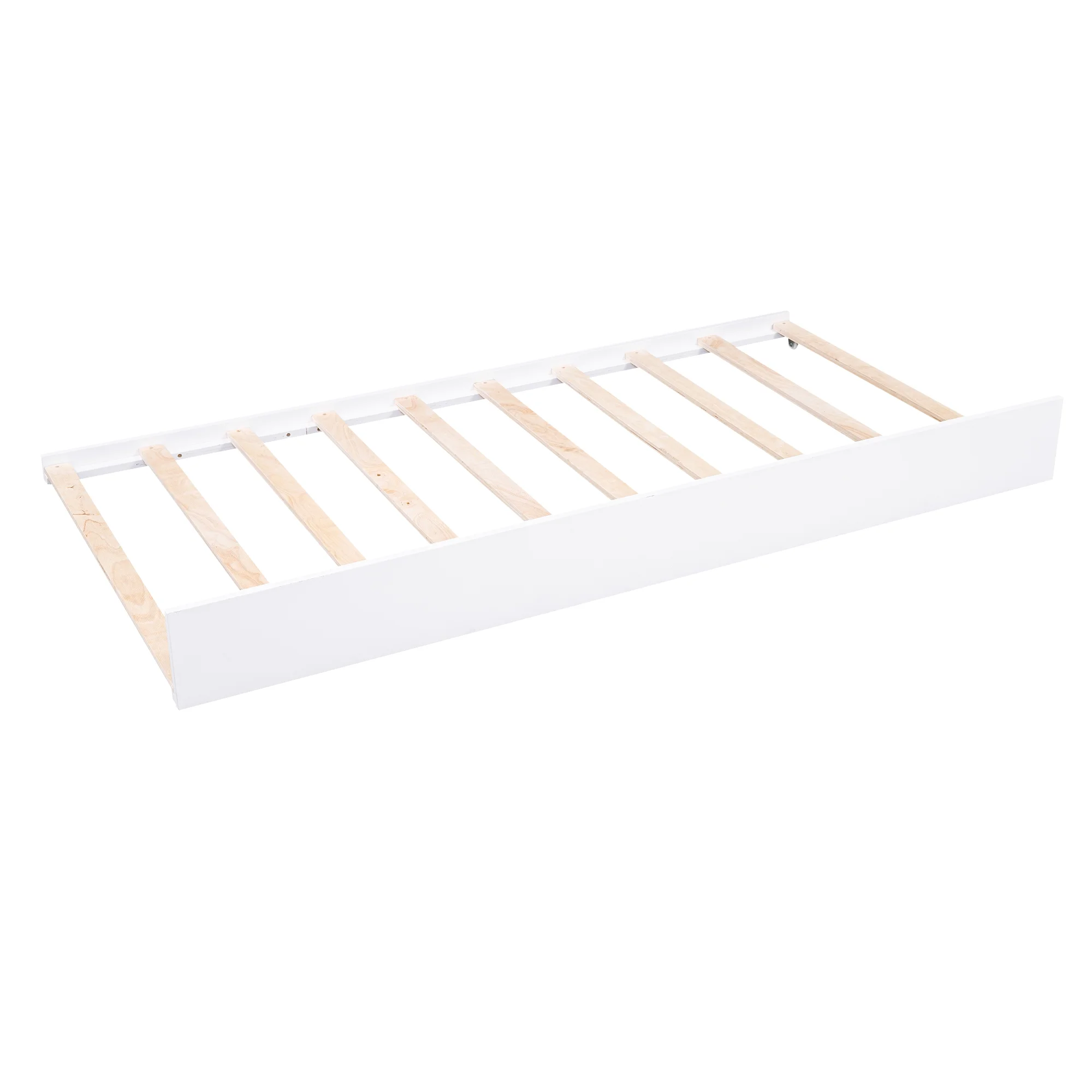 EUROCO Twin Platform Bed with Storage Shelf, Convertible Daybed with Night Light and USB Charging for Kids Teens Adults, 3 Beds in One, White