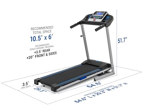XTERRA Fitness Premium Folding Smart Treadmill, Compact Design, 250+ LB Weight Capacity, Powerful Motor, XTERRA+ Fitness App Included with Purchase