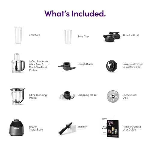 NutriBullet Triple Prep System NBKS50100 Dishwasher Safe Plastic food blender