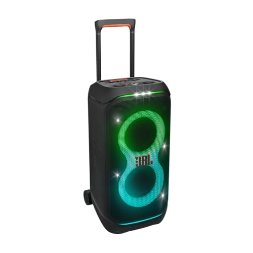 JBL PartyBox Stage 320 - Portable Party Speaker with Telescopic Handle & Wide, Sturdy Wheels, Powerful JBL Pro Sound, Futuristic lightshow
