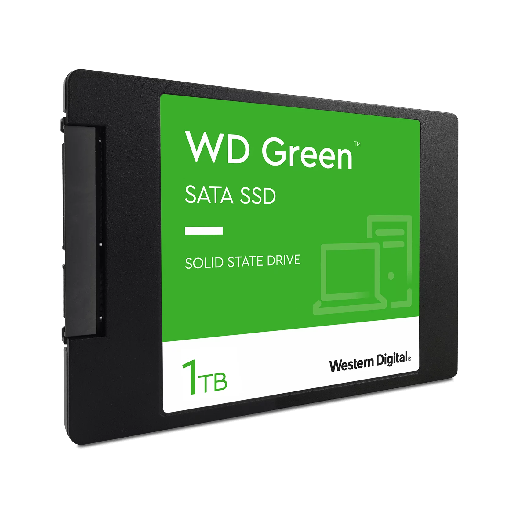 Western Digital 1TB WD Green SATA SSD, Internal 2.5''/7mm Cased Solid State Drive - WDS100T3G0A