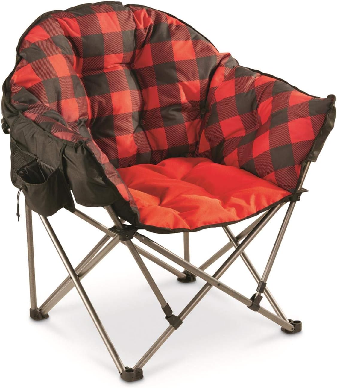 Guide Gear Oversized Club Camp Chair, 500-lb. Capacity, Red Plaid