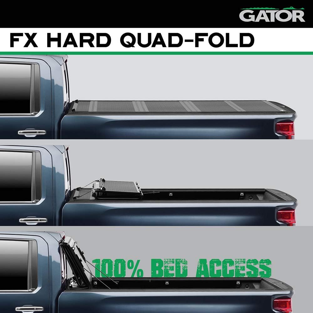 Gator FX Hard Quad-Fold Truck Bed Tonneau Cover | 8828329 | Fits 2015 - 2020 Ford F-150 5' 7" Bed (67.1")