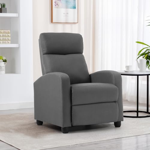 BestMassage | Recliner Chair | with 2 Point Massage Function | Black | with Lumbar Support, Adjustable Push Back, Wide Armrests