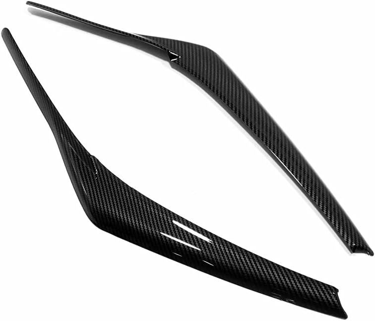 Gloss Black Headlight Eyelid Cover Eyebrows Front Lamp Eyelids Trim Stickers Compatible with 2018-2021 Toyota Camry