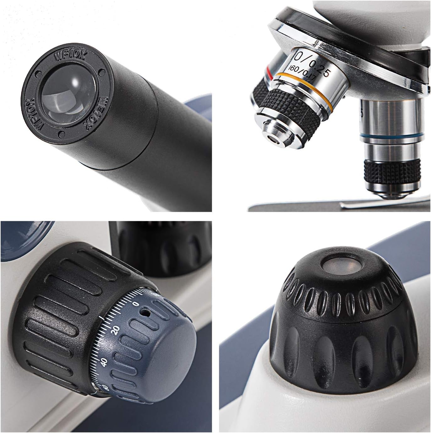 Swift Compound Monocular Microscope SW200DL with 40X-1000X Magnification, Dual Light, Precision Fine Focus