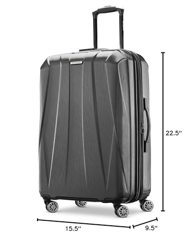 Samsonite Centric 2 Hardside Expandable Luggage with Spinner Wheels, Black, Carry-On 20-Inch