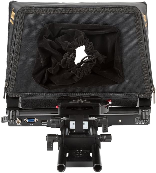 Ikan 12-inch Portable Teleprompter Kit, Adjustable Glass Frame, Easy to Assemble, Extreme Clarity (PT1200) - Black