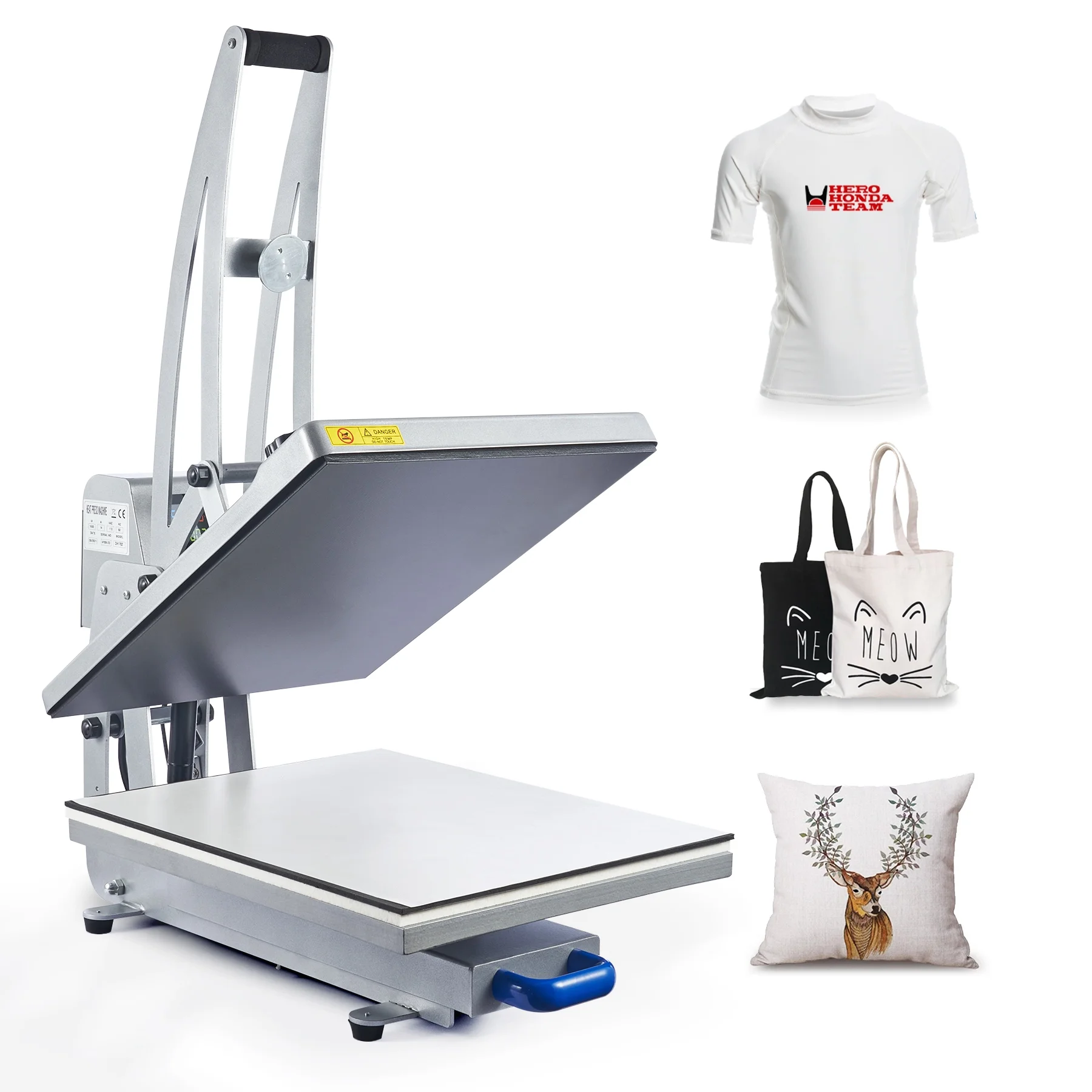 Heat Press Machine 16x20 Auto Open Clamshell T Shirt Press for Clothes Bags More - Radiant Selections