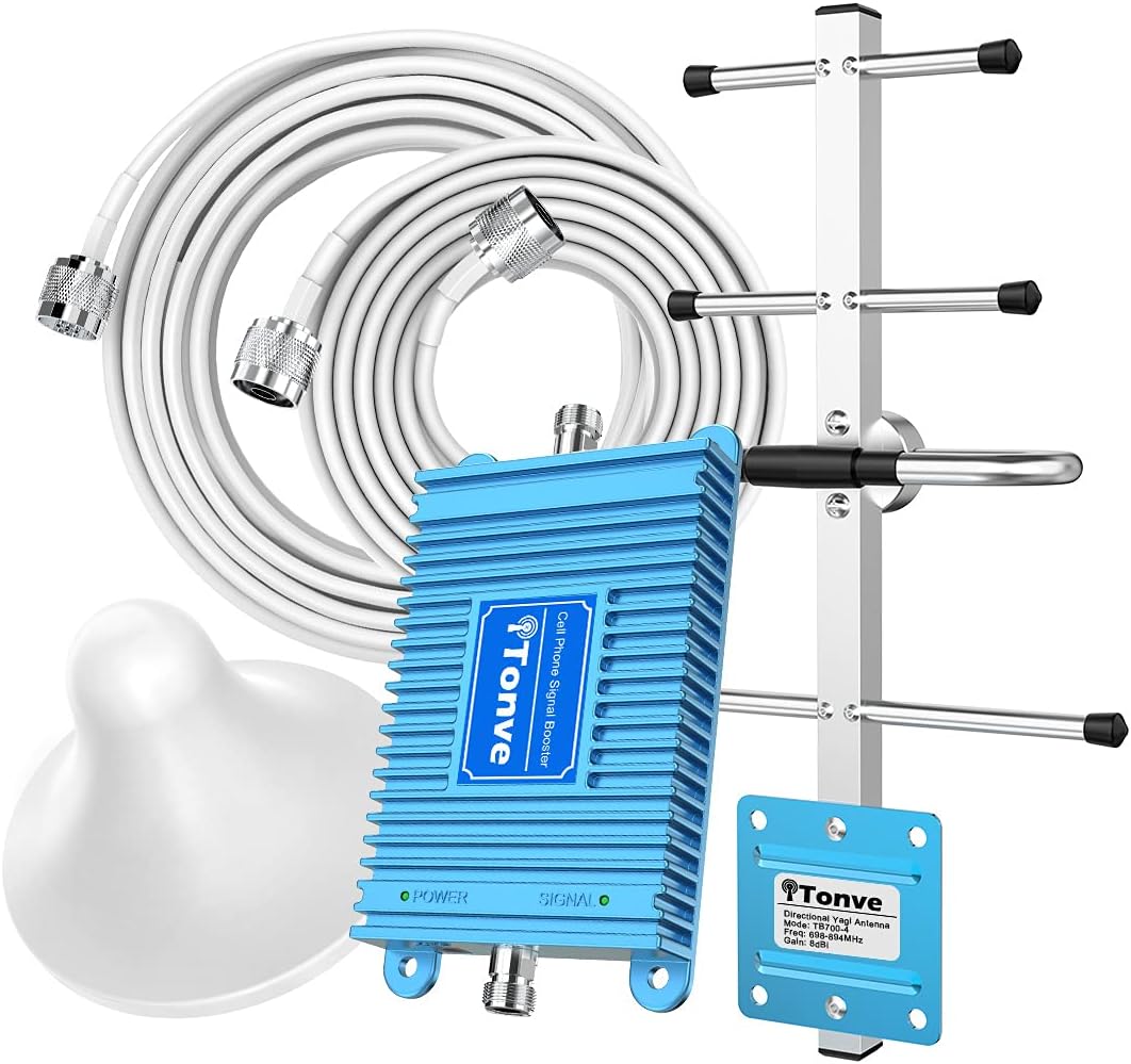 Cell Phone Booster for Home Up to 3,000 sq ft Cell Booster Antenna kit Boosts 5G 4G LTE Signal Amplifier for Support-Verizon