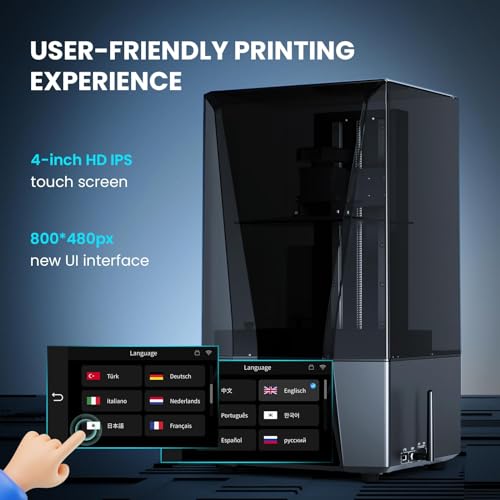 ELEGOO Saturn 4 Ultra 16K Resin 3D Printer with 10" 16K Mono LCD and Flip-up Lid, Smart Tank Heating at 30 ｰC, 150mm/h High Speed Printing