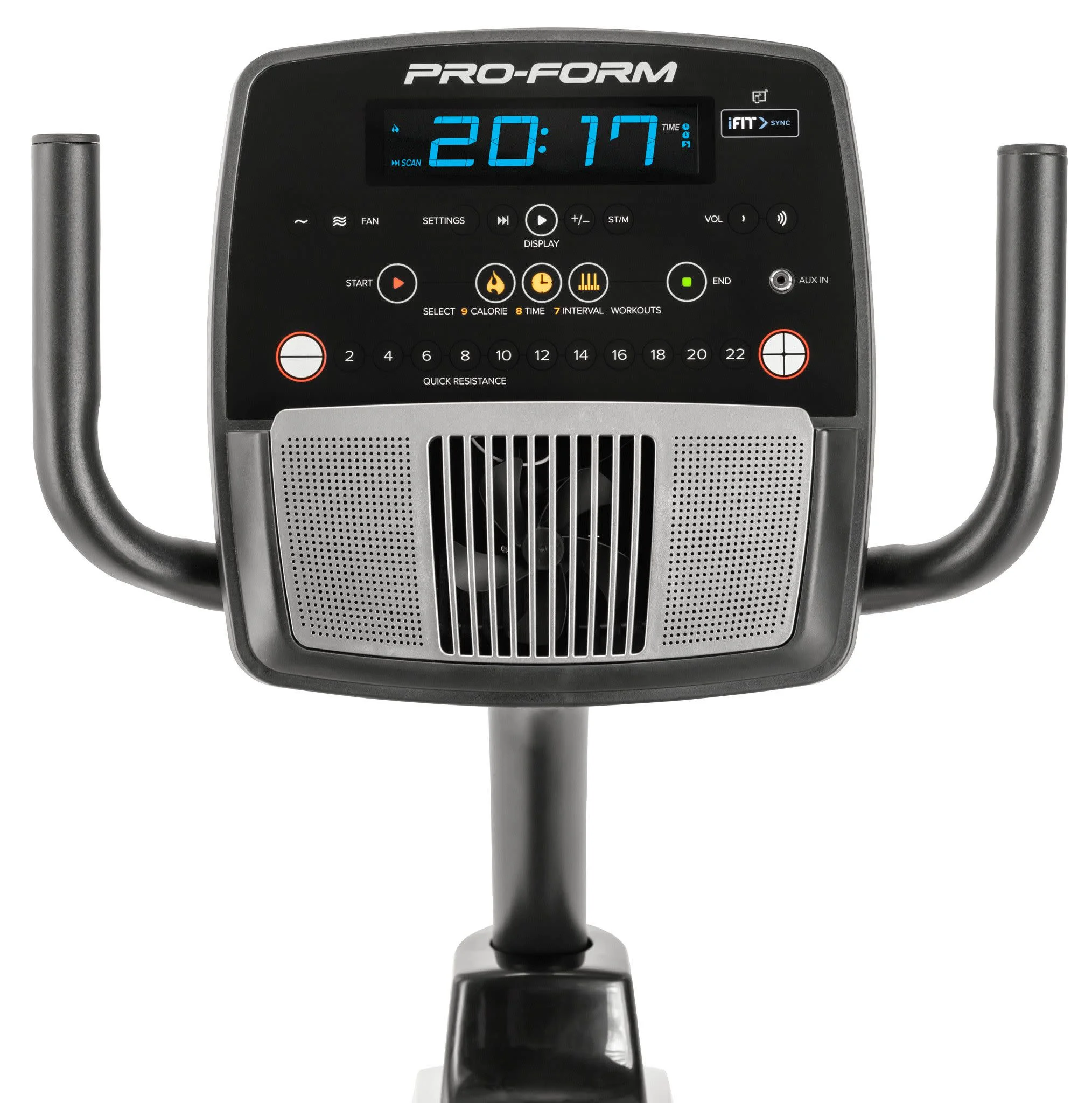ProForm 325 CSX; Recumbent Exercise Bike with 5” Display, Built-In Tablet Holder, and Fan