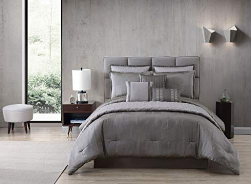 Riverbrook Home 100% Polyester Comforter Set, Queen, Hillcrest - Ivory/Gold, 9 Piece Set