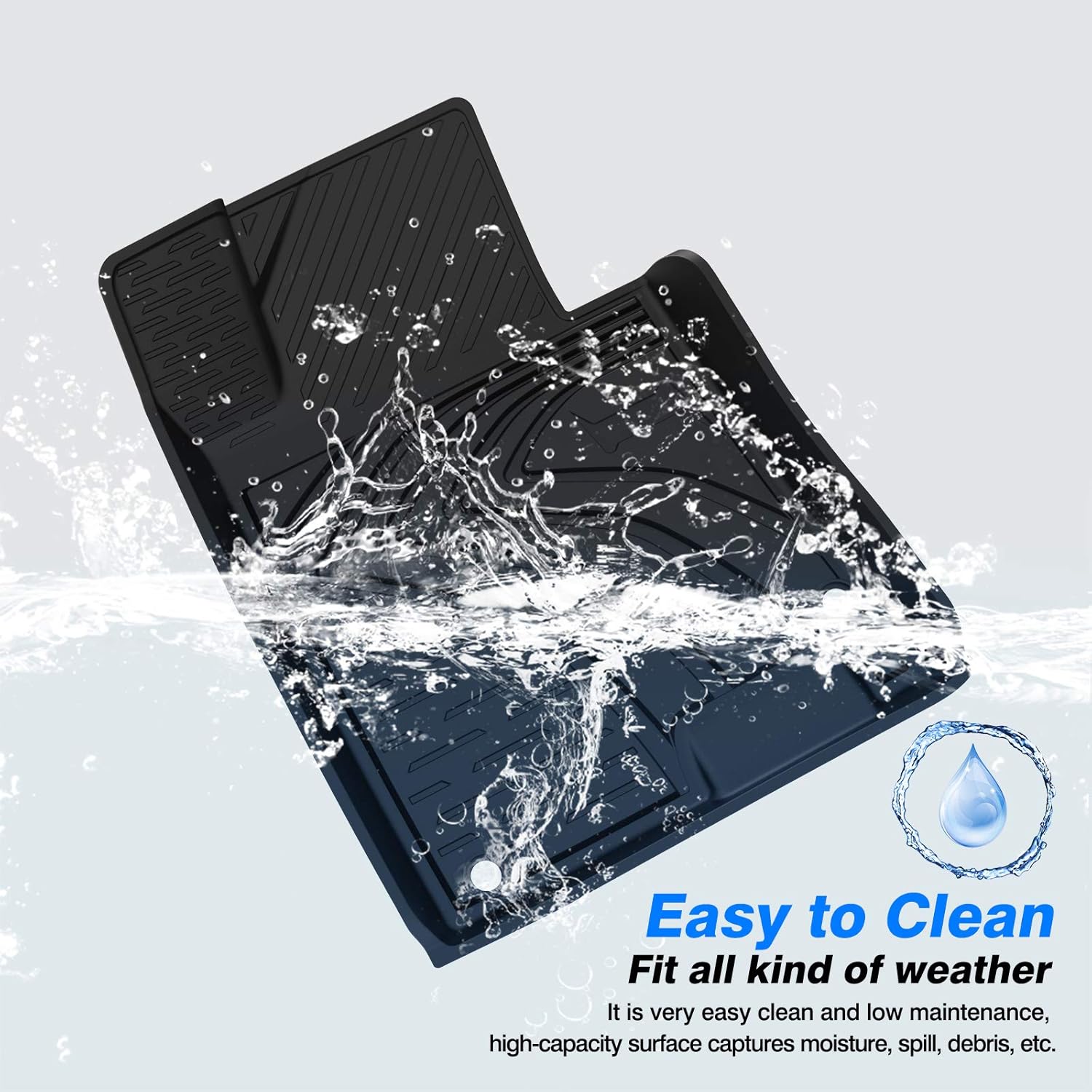 KUST Floor Mats for KIA K5 2021 2022 (Only FWD Models)/2020 2021 2022 Hyundai Sonata Accessories All Weather Car Mats Heavy Duty Rubber Custom Fit