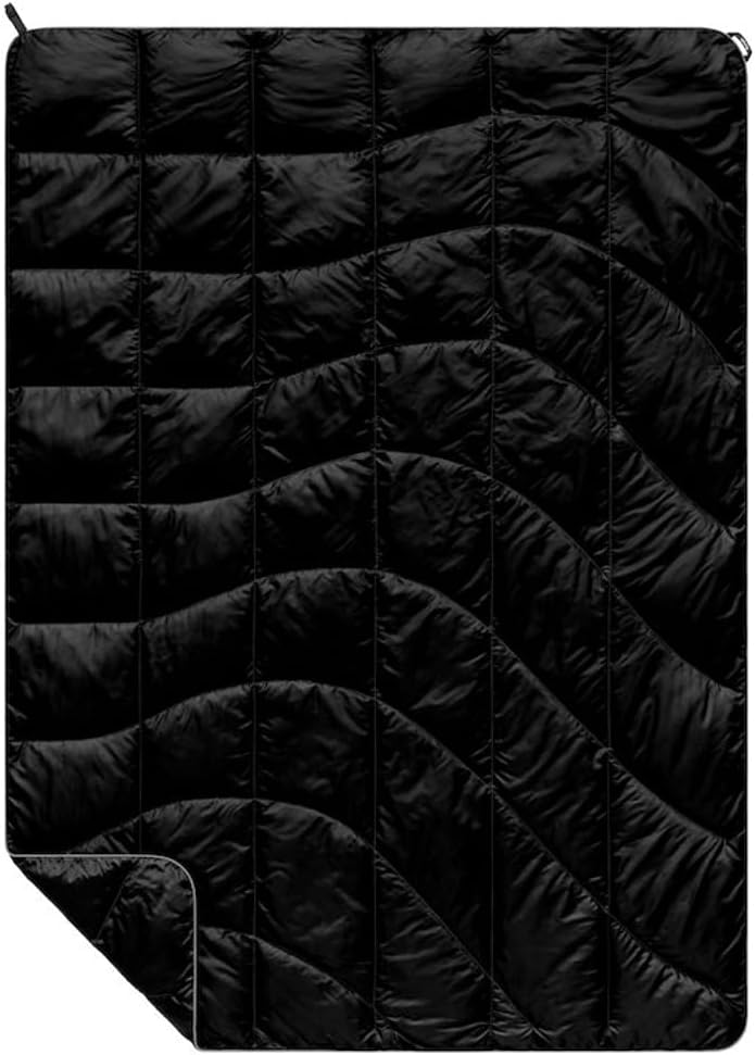 Rumpl The NanoLoft Puffy Blanket | Indoor Outdoor Camping Blanket for Traveling, Picnics, Beach Trips, Concerts | Deepwater, Travel