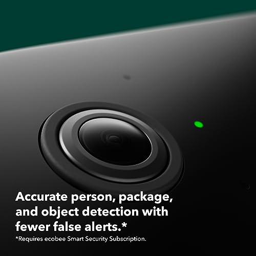 ecobee Smart Video Doorbell Camera (Wired) - with Industry Leading HD Camera, Smart Security, Night Vision, Person and Package Sensors, 2-Way Talk