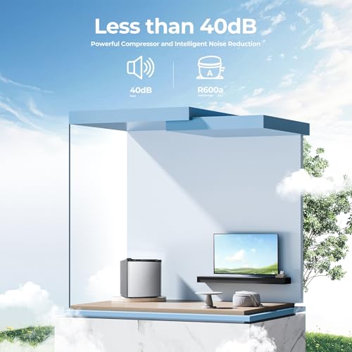 3.0 Cu.ft Upright Freezer, Small Mini Freezer with Adjustable Thermostat, Removable Shelves, Reversible Single Door, for Bedroom/Home/Dorms/Apartment
