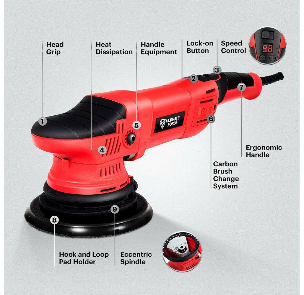 1100W Dual Action Random Orbital Polisher Kit